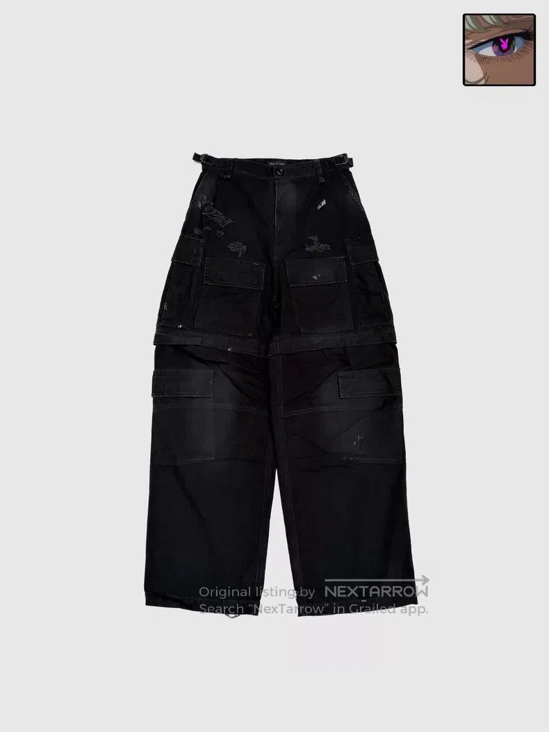 Balenciaga Balenciaga size XXS Distressed hidden zipper casual pants Size US 27 - 1 Thumbnail