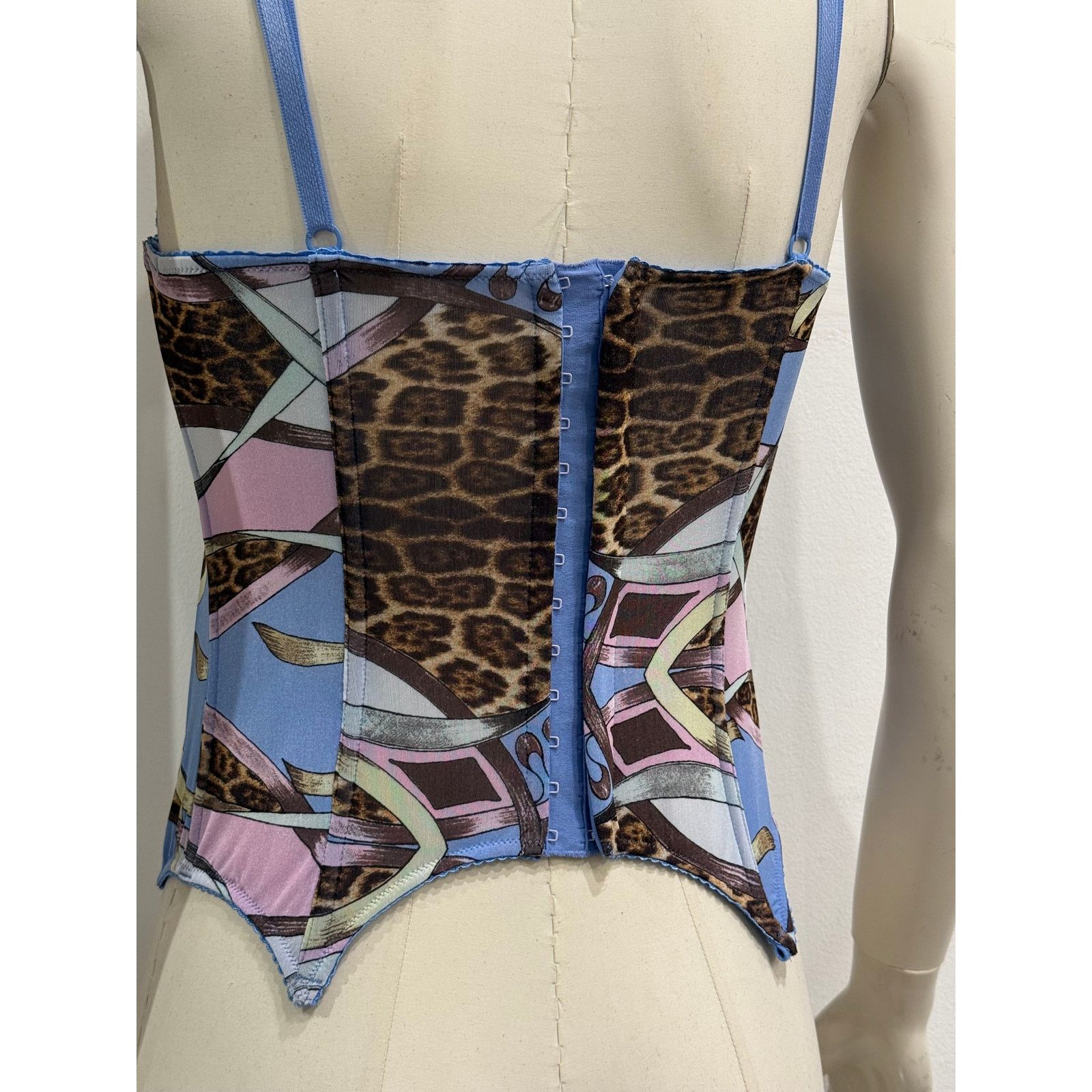 Roberto Cavalli 2000s Roberto Cavalli printed corset top Size L / US 10 / IT 46 - 7 Thumbnail