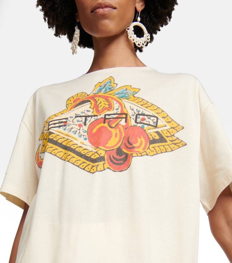 Etro Etro Logo Printed Cotton T-Shirt – Size IT 46 Size L / US 10 / IT 46 - 2 Thumbnail