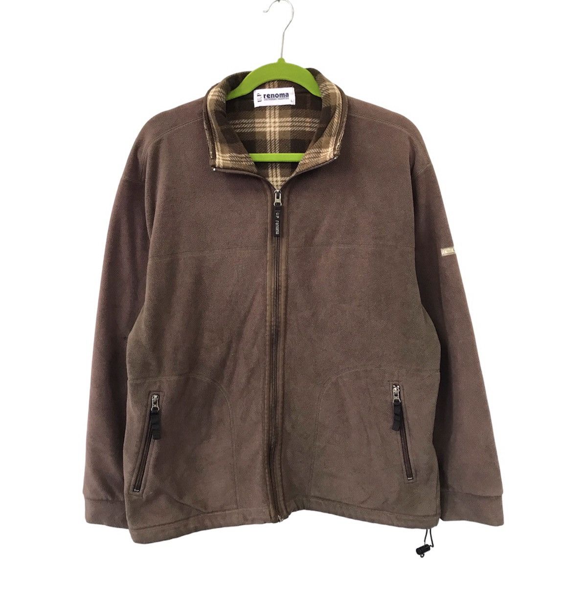 image of U.p Renoma Fleece Jacket in Brown, Men's (Size Large)