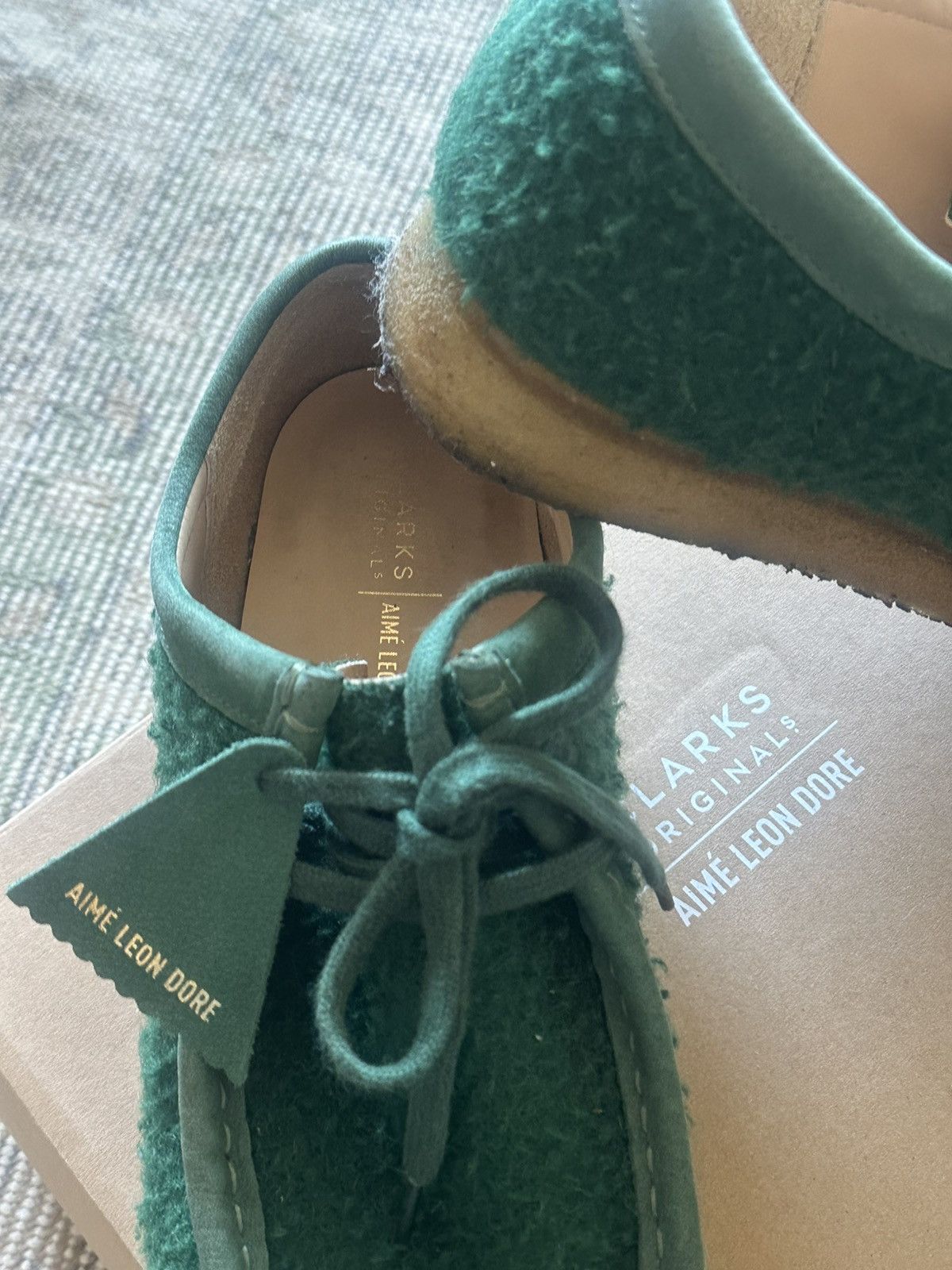 Aime Leon Dore Aime Leon Dore X Clark’s Wallabee Wool Green Sz. 9 Size US 9 / EU 42 - 4 Thumbnail