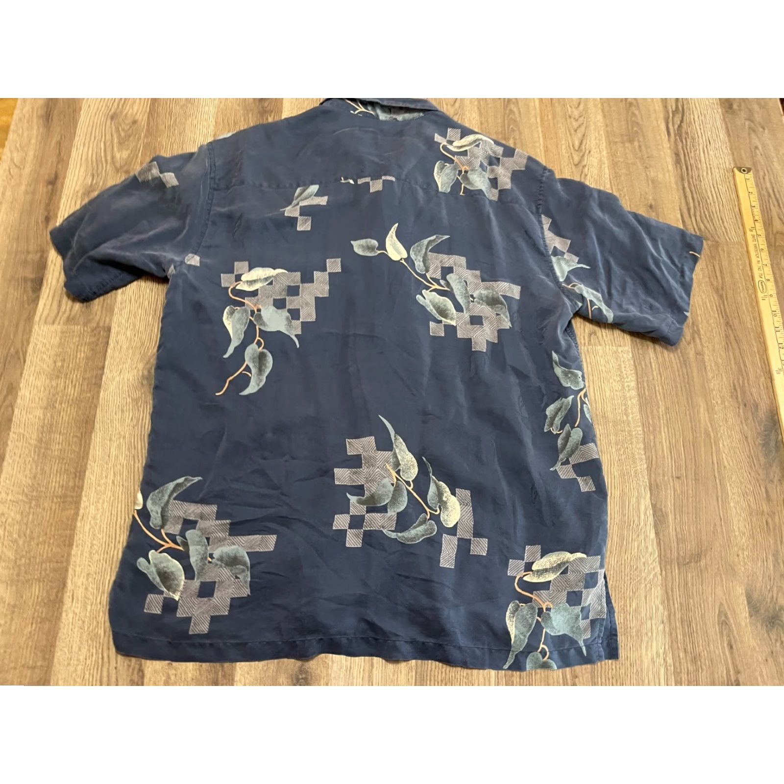 Tori Richard Tori Richard Shirt, Men's Large, Button-Up, Short Sleeve, Blue Green, Casual, Regular Fit, Men, Button Up Shirt Size US L / EU 52-54 / 3 - 2 Thumbnail