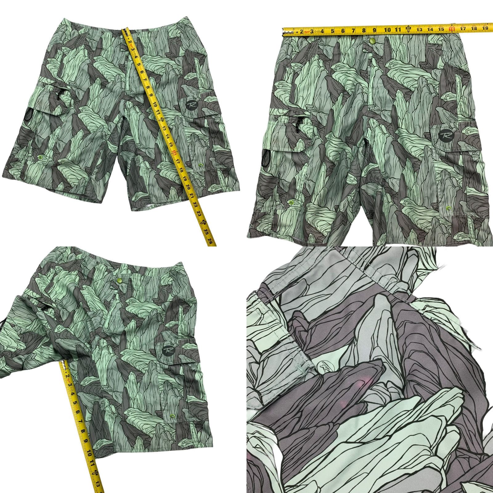 Rossignol Rossignol Shorts Men's Medium Gray/Green Flat Front Hybrid Cargo Size US 31 - 8 Thumbnail