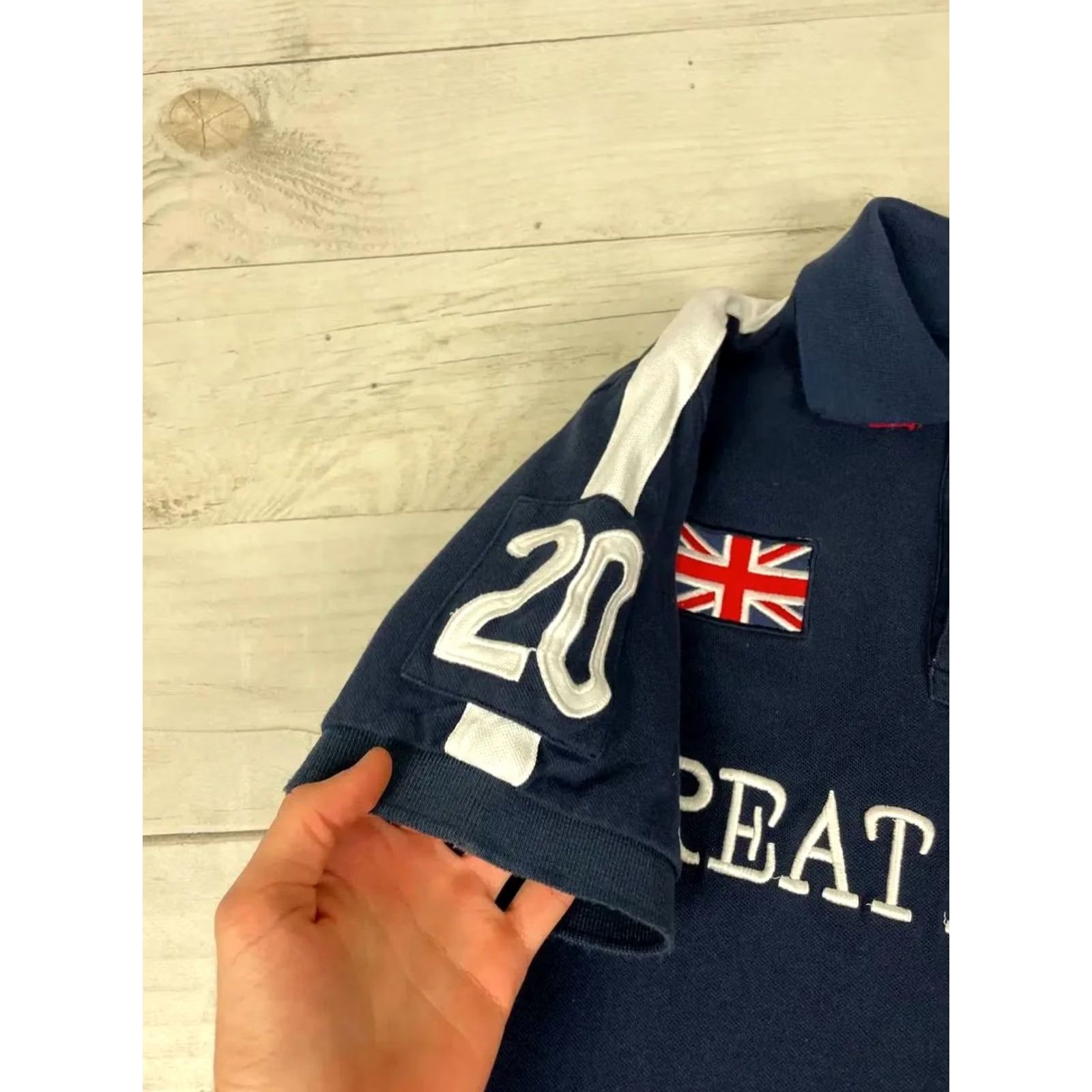 Polo Ralph Lauren VINTAGE Polo Ralph Lauren Great Britain GBR Rugby Polo Shirt Men Sz M Blue Shirt Polo Rugby Mens M Blue GBR Great Britain Logo All Seasons 90s Size US M / EU 48-50 / 2 - 6 Thumbnail
