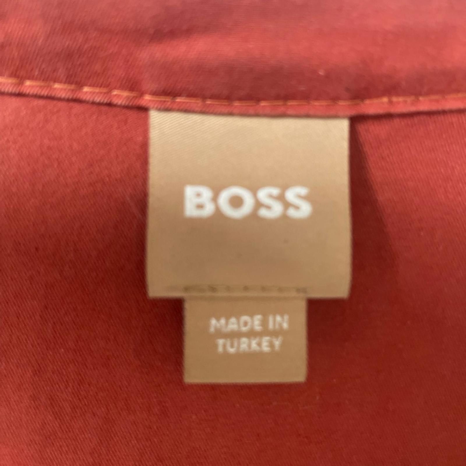 Hugo Boss Boss Depera Tiered Midi Dress in Brick, Size 6 Size M / US 6-8 / IT 42-44 - 3 Thumbnail