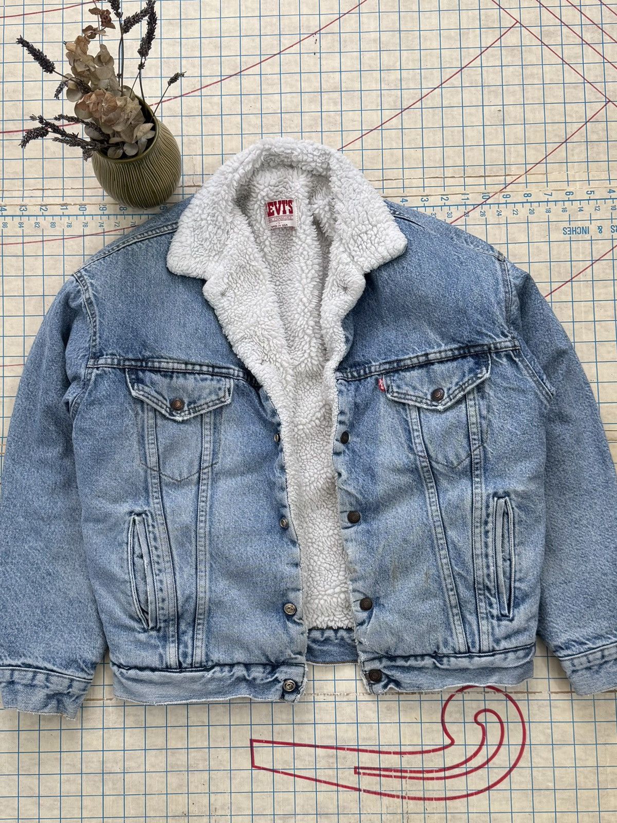 Levi's Vintage Levi’s 80’s Sherpa Lined Denim Jacket Mens Small Size US S / EU 44-46 / 1 - 2 Thumbnail