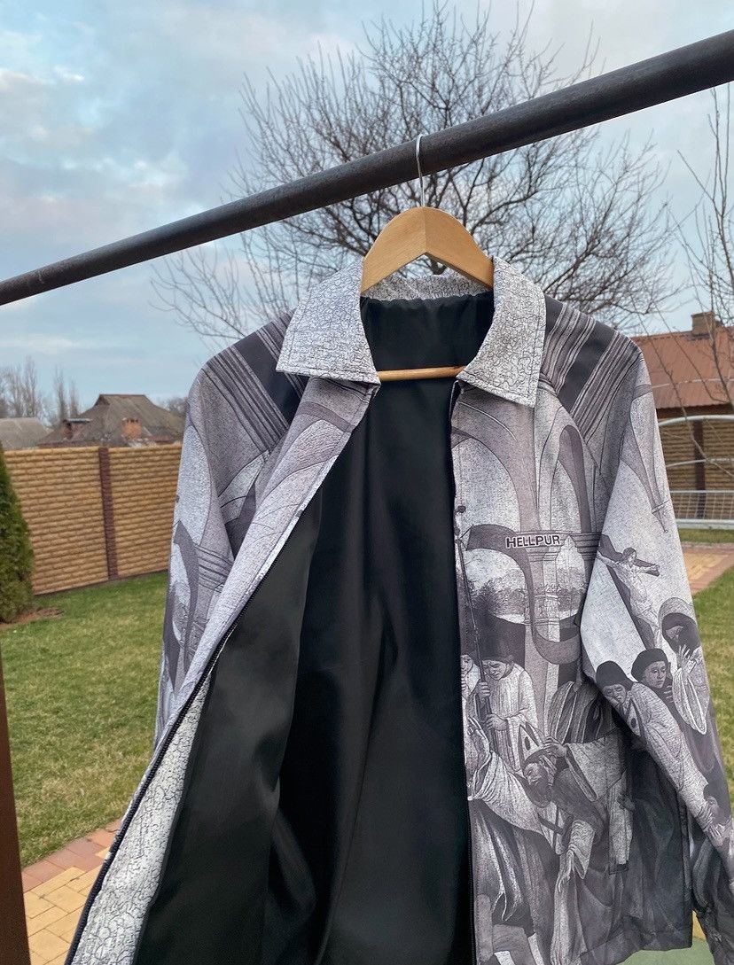 Vintage Hellpur Religious Art Print Windbreaker Jacket, Size L Size US L / EU 52-54 / 3 - 3 Thumbnail