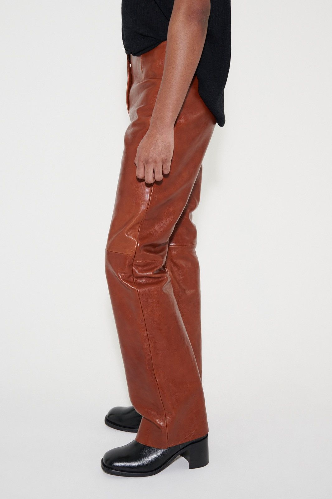 Our Legacy Cognac Leather ‘Biker’ Trousers Size US 30 / EU 46 - 19 Thumbnail