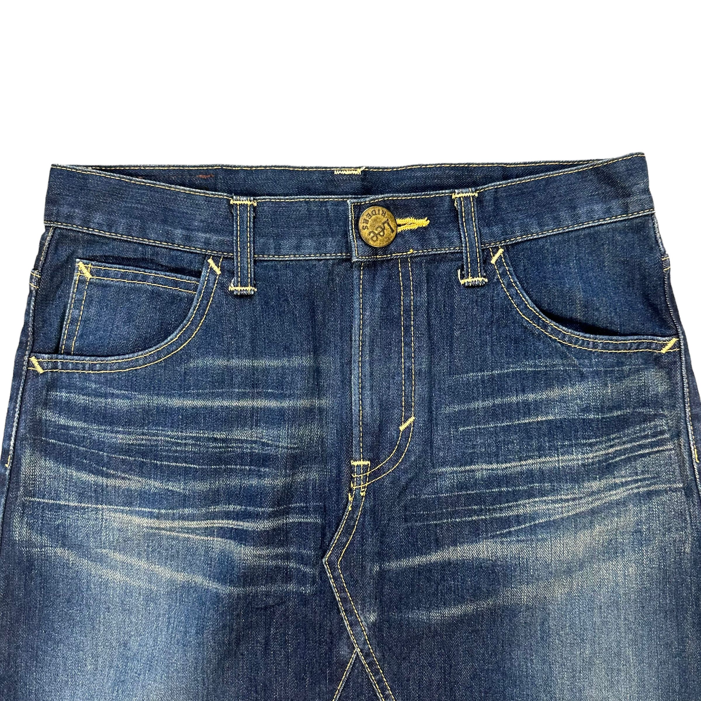 Japanese Brand LEE RIDERS X A.V.V DENIM MINI SKIRT #8653-019 Size 30" / US 8 / IT 44 - 2 Thumbnail