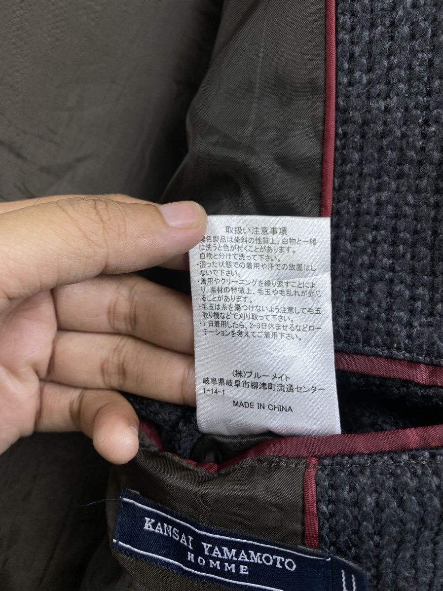 Japanese Brand × Kansai Yamamoto Vintage 90s Kansai Yamamoto Homme Buttoned Knit Jacket Size US XL / EU 56 / 4 - 11 Thumbnail