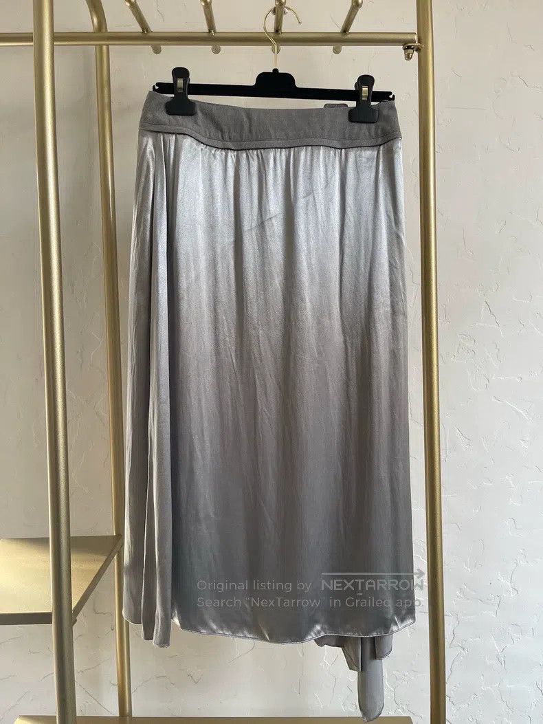 Fendi Fendi Silver silk skirt Size 26" / US 2 / IT 38 - 2 Thumbnail