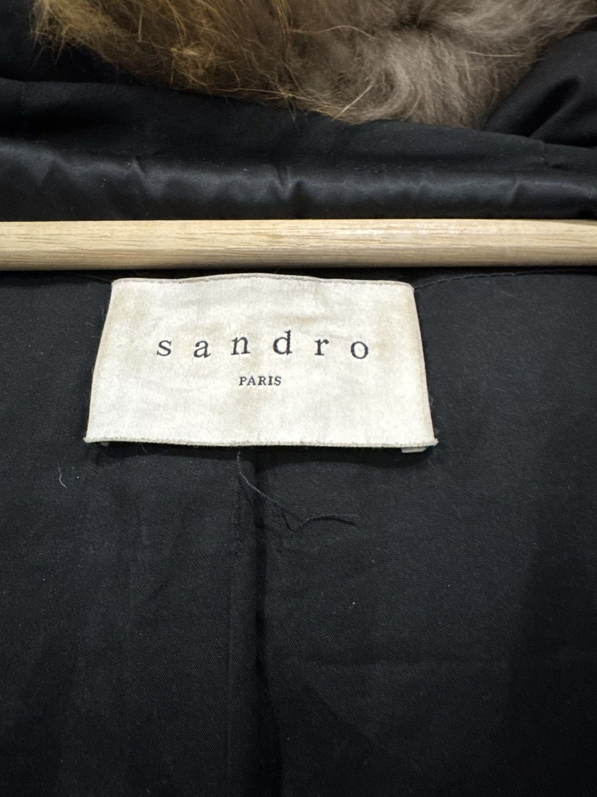 Sandro Sandro Paris Kasie Down Puffer Coat Fox Fur Trim Hood Size 3 Size L / US 10 / IT 46 - 15 Thumbnail