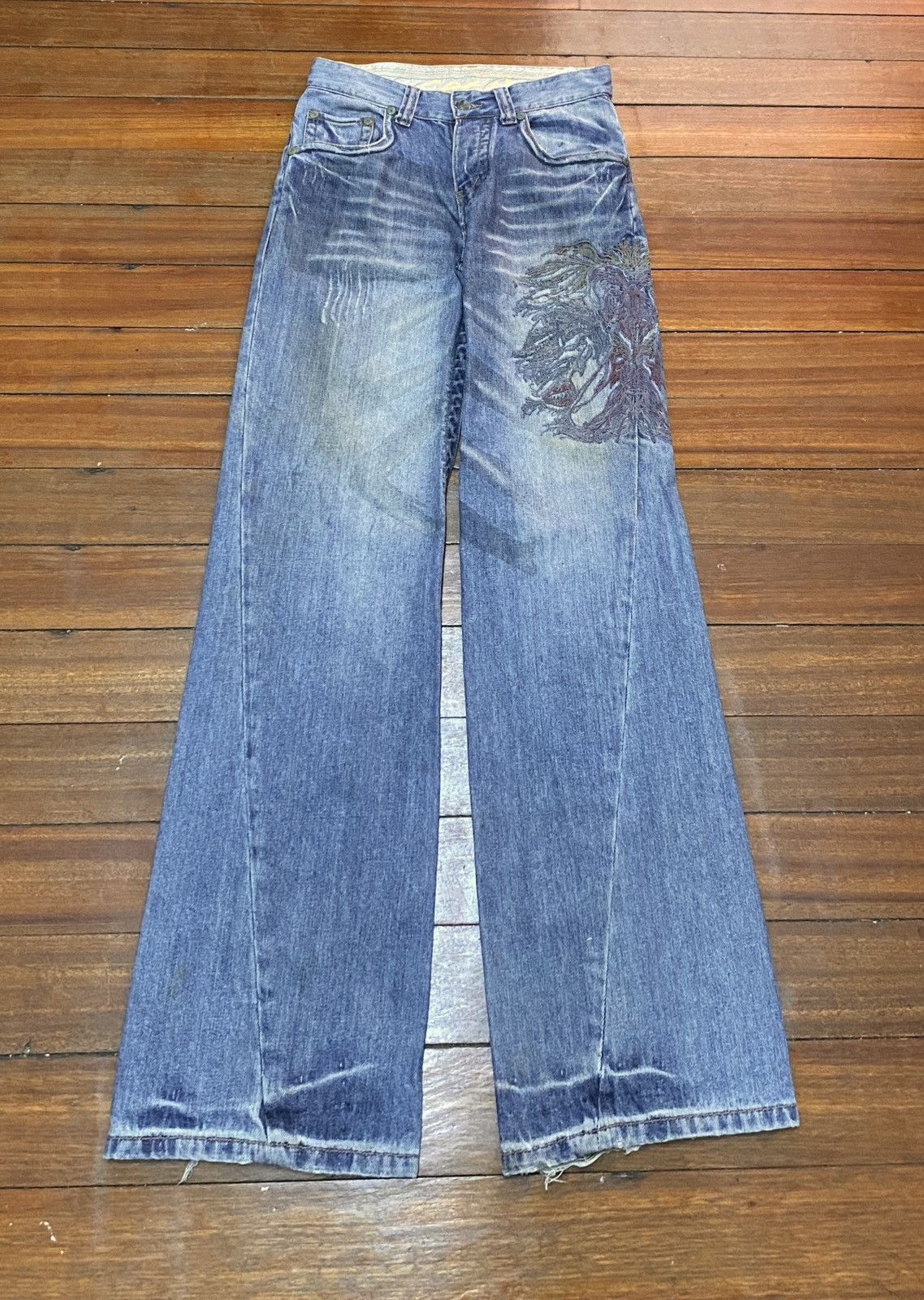 Japanese Brand × Vintage Very Rare Vintage Japanese Brand Stech’s Sukajan Jeans 1990s Size US 30 / EU 46 - 1 Thumbnail