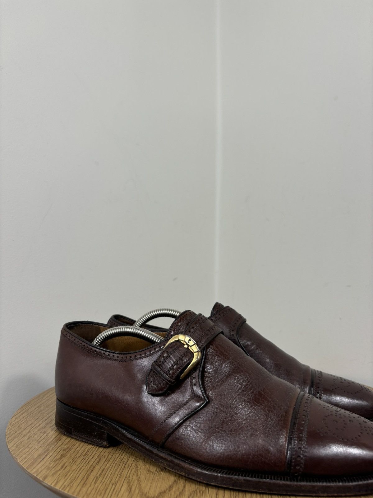 Testoni A. Testoni Black Label Vintage Monk Strap Leather Shoes Size US 8 / EU 41 - 10 Thumbnail
