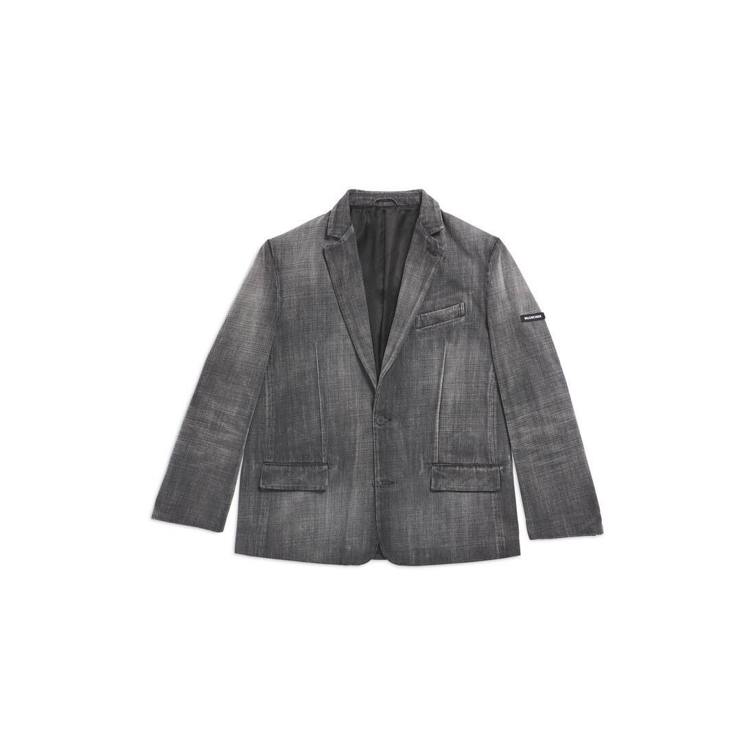 Balenciaga o1s1rm0825 Washed Jacket in Black Size US S / EU 44-46 / 1 - 1 Thumbnail