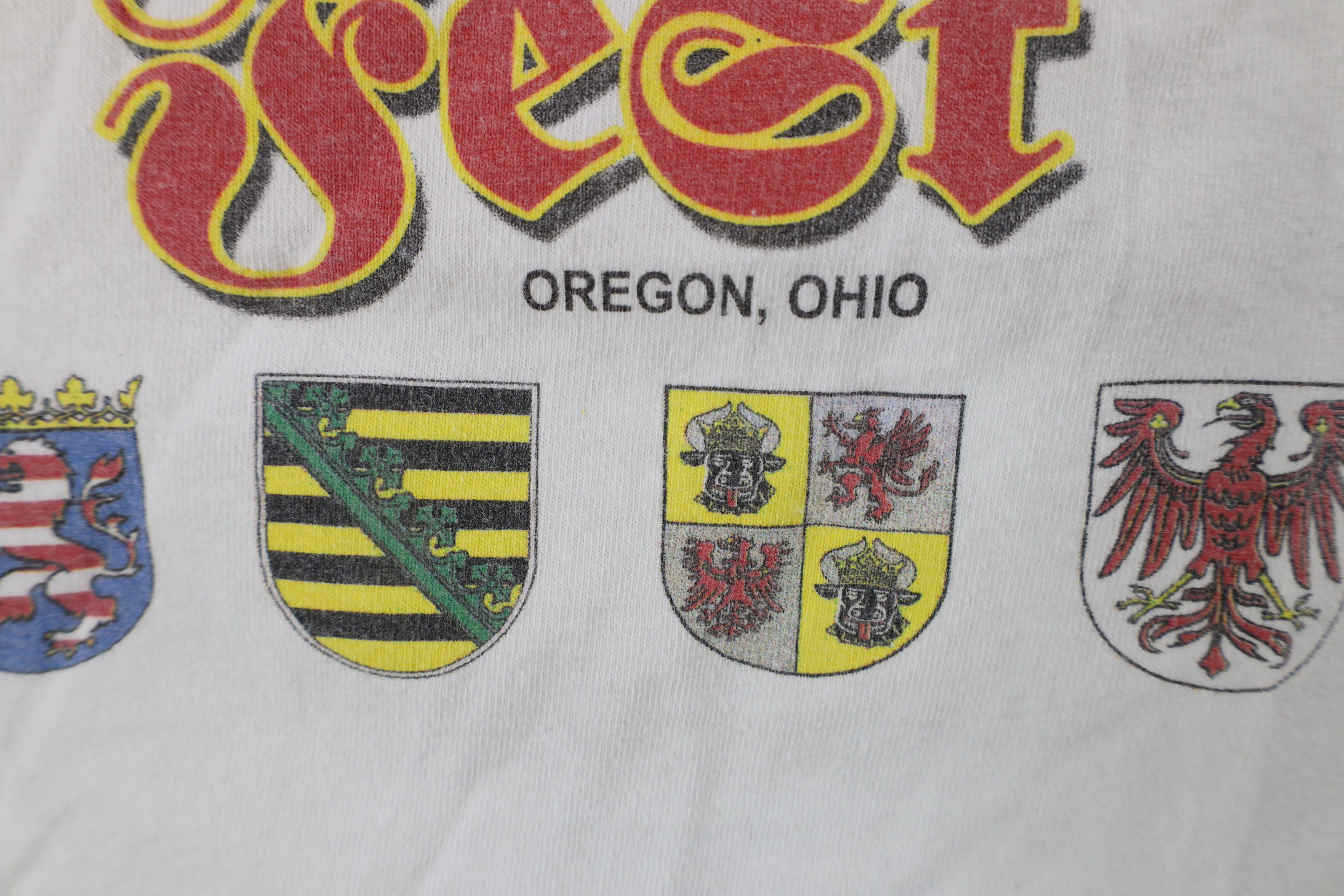 Vintage Vintage 90s Spell Out German Fest Short Sleeve T-Shirt White Size US XXL / EU 58 / 5 - 5 Thumbnail