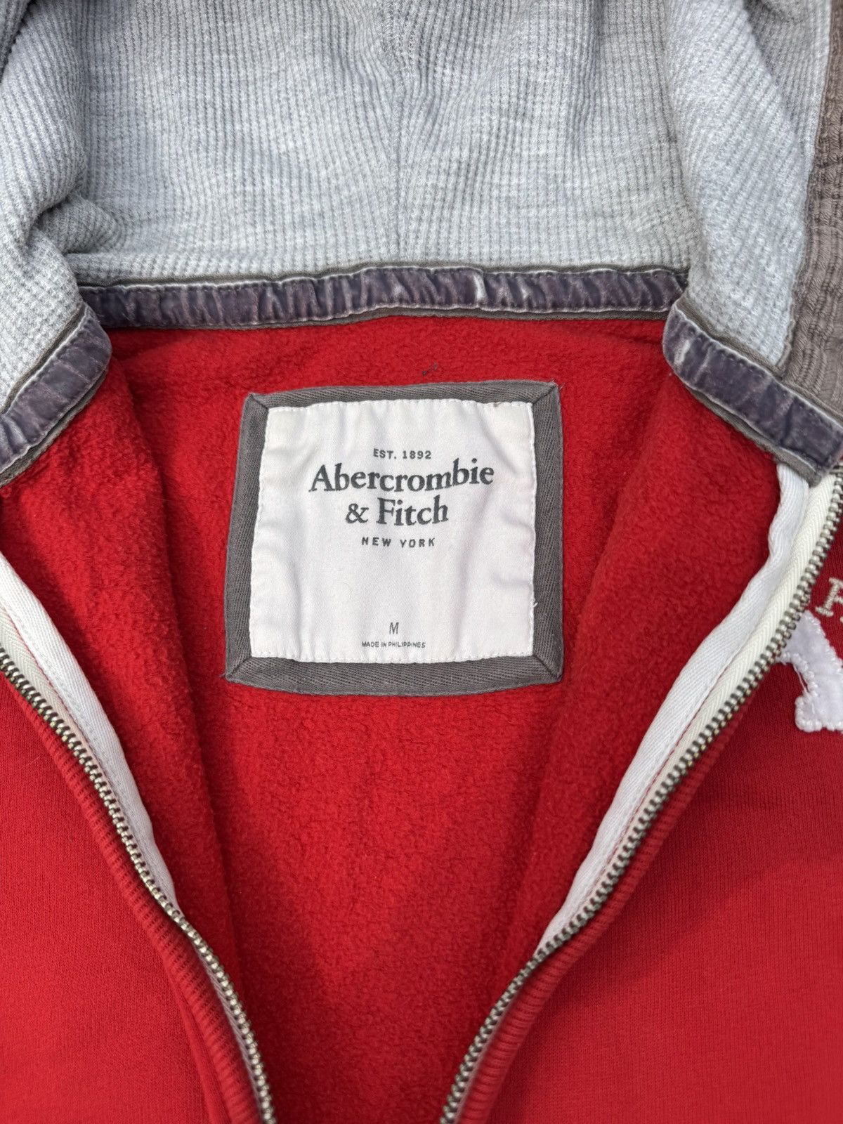 Abercrombie & Fitch Vintage Abercrombie Fitch Y2k Red Zip Hoodie Size M / US 6-8 / IT 42-44 - 13 Thumbnail