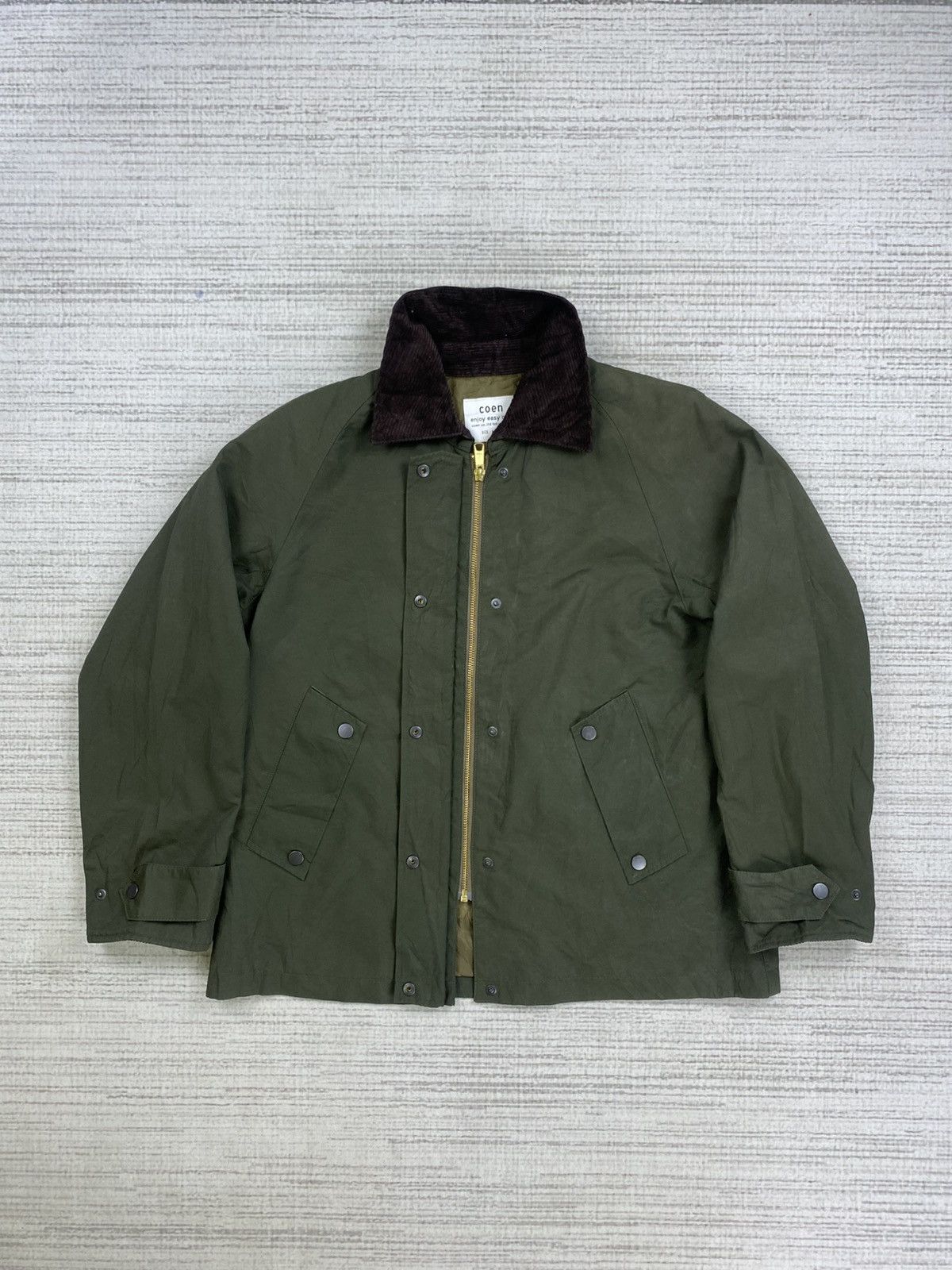 Japanese Brand × Vintage Vintage COEN Affordable Utility Army Green Fullzip Jacket Size US M / EU 48-50 / 2 - 6 Thumbnail