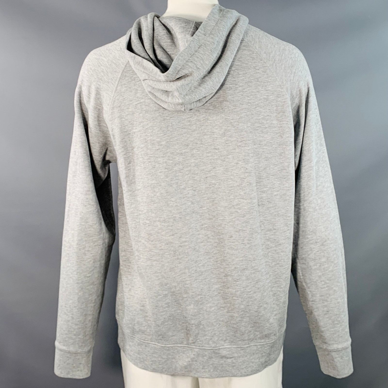 Vince VINCE Size L Heather Grey Cotton Jersey Hooded Sweatshirt Size US L / EU 52-54 / 3 - 3 Thumbnail