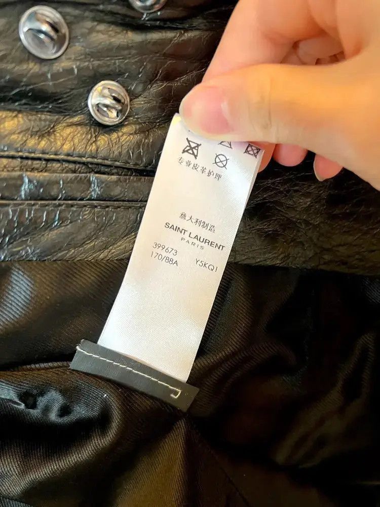 Saint Laurent Paris Sz 46 Saint Laurent Paris 15AW Badge Leather Jacket-2507 Size US S / EU 44-46 / 1 - 3 Thumbnail