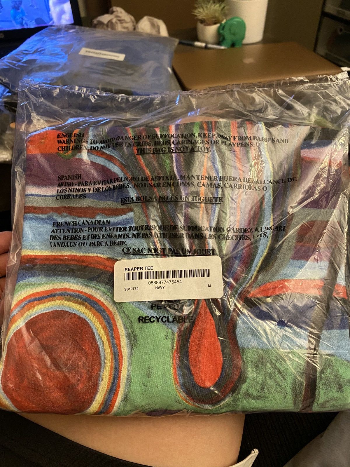 Supreme Supreme Reaper Tee Navy Size M Size US M / EU 48-50 / 2 - 1 Thumbnail