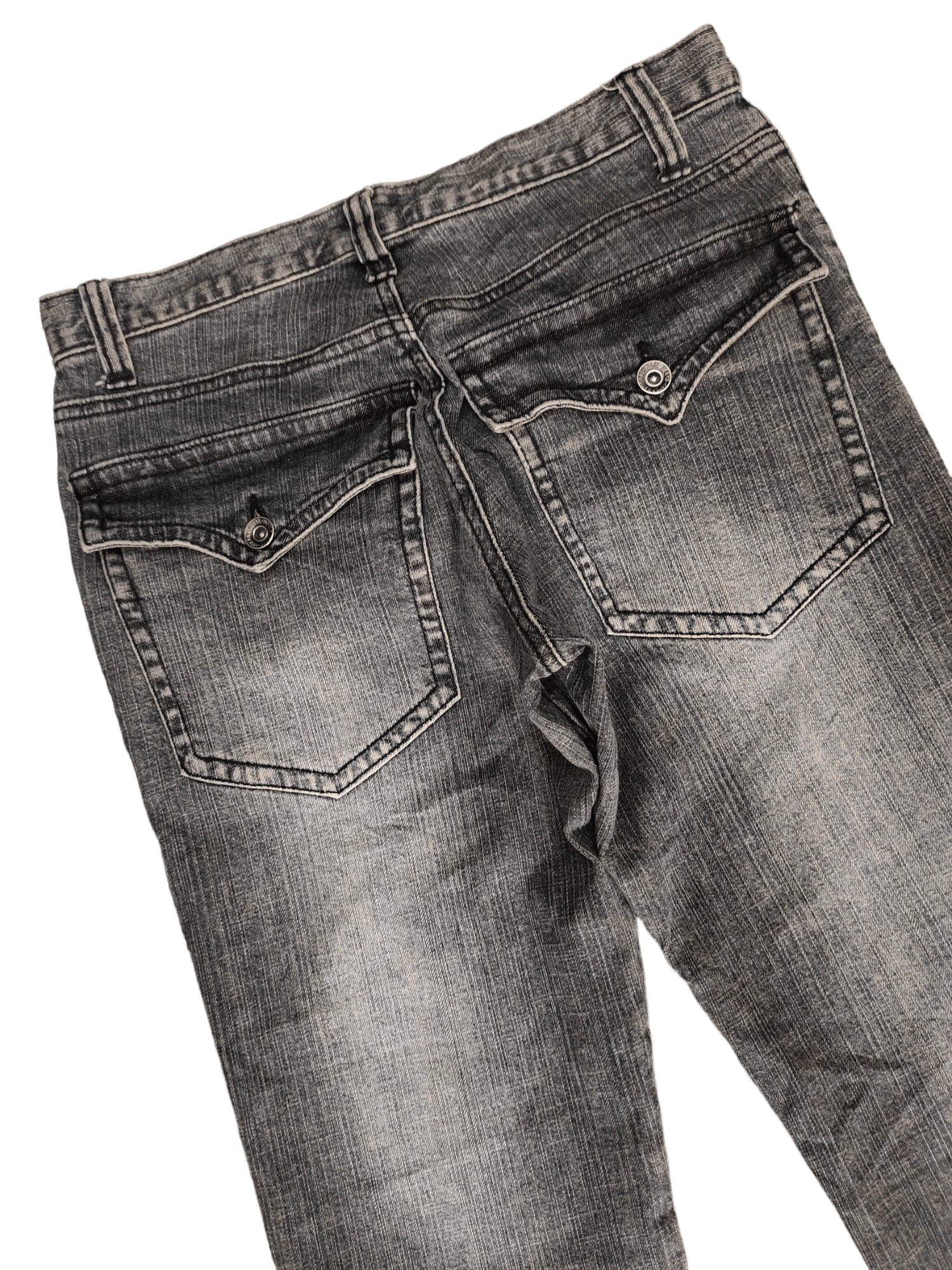 If Six Was Nine Flare Jeans Nylaus Distress Faded Boot Cut Y2k Mudmax Size US 29 - 15 Thumbnail