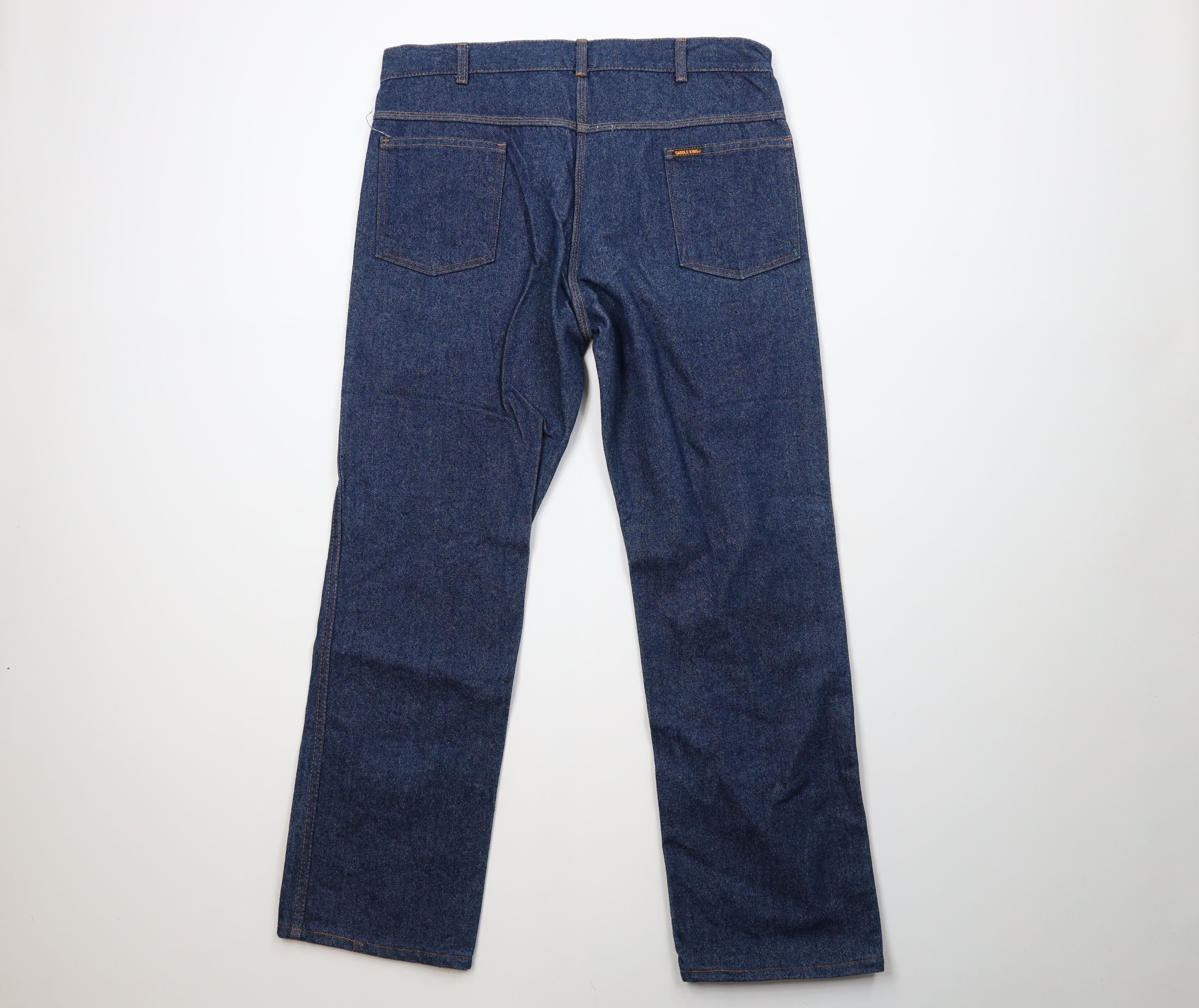 Vintage Vintage 70s Streetwear Wide Leg Denim Jeans Blue Cotton USA Size US 38 / EU 54 - 9 Thumbnail