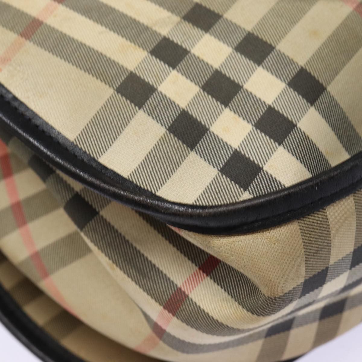 Burberry Burberry Nova Check Shoulder Bag Canvas Beige Black Silver Size ONE SIZE - 16 Thumbnail
