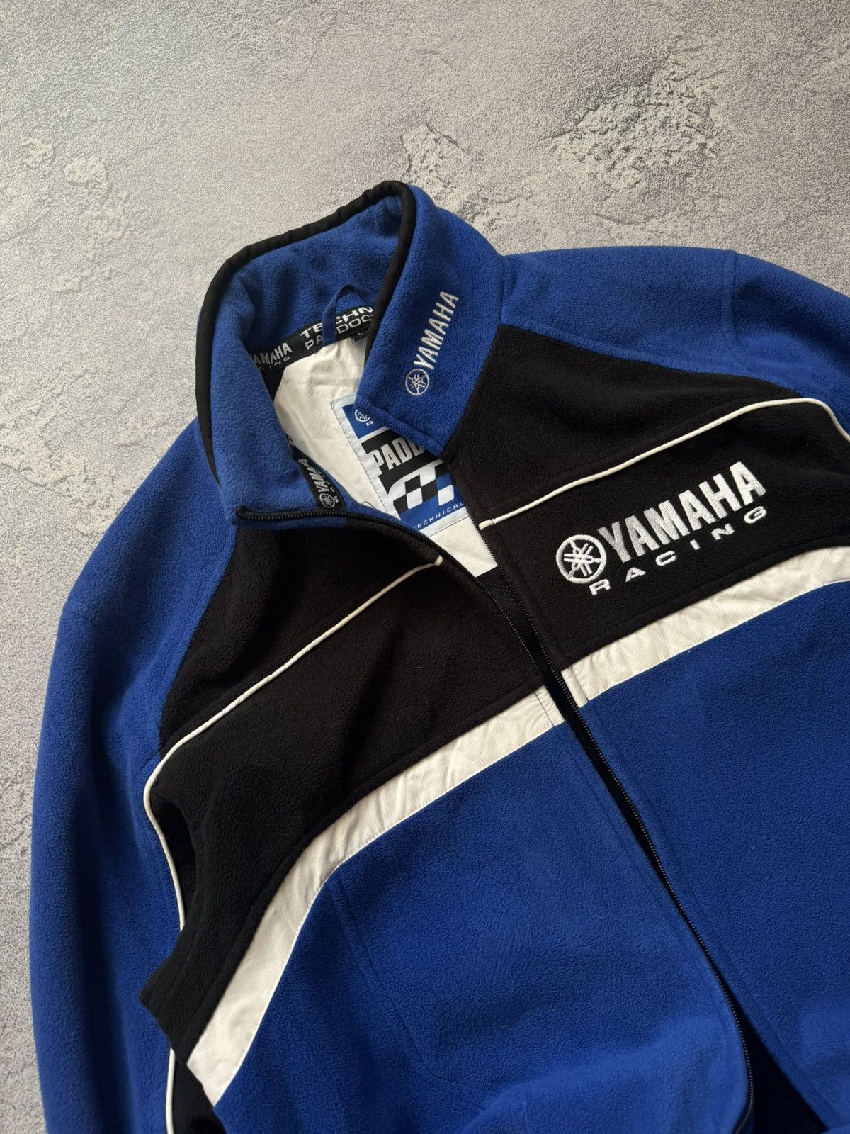 Vintage × Yamaha Yamaha L blue fleece jacket bomber zip big logo Size US L / EU 52-54 / 3 - 18 Thumbnail