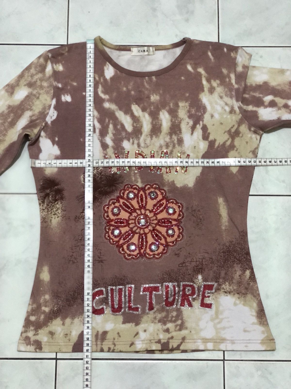 Japanese Brand Cara Bohemian Bloom Indian Spirit Tye Dye Longsleeves Size ONE SIZE - 18 Thumbnail