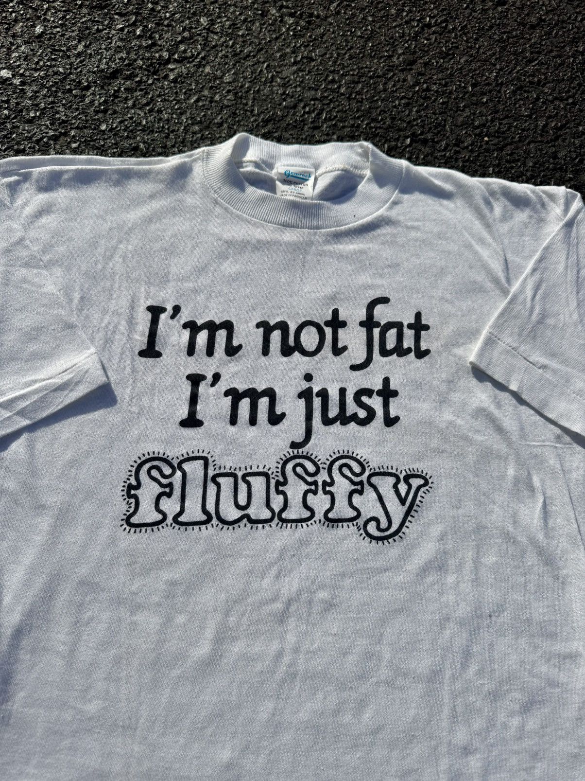 Vintage Vintage 1980’s Gemrock Fat Obese Funny Humor T-Shirt Size US L / EU 52-54 / 3 - 4 Thumbnail