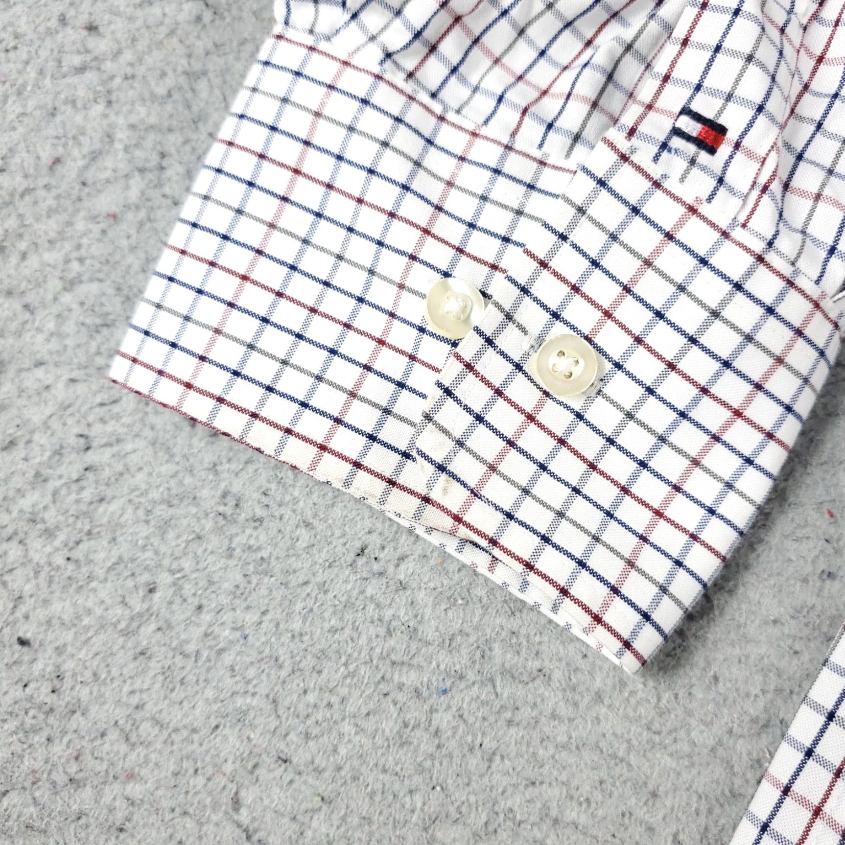 Tommy Hilfiger Tommy Hilfiger Shirt Mens XL White Blue Check Casual Button Up Long Sleeve Shirt Size US XL / EU 56 / 4 - 4 Thumbnail