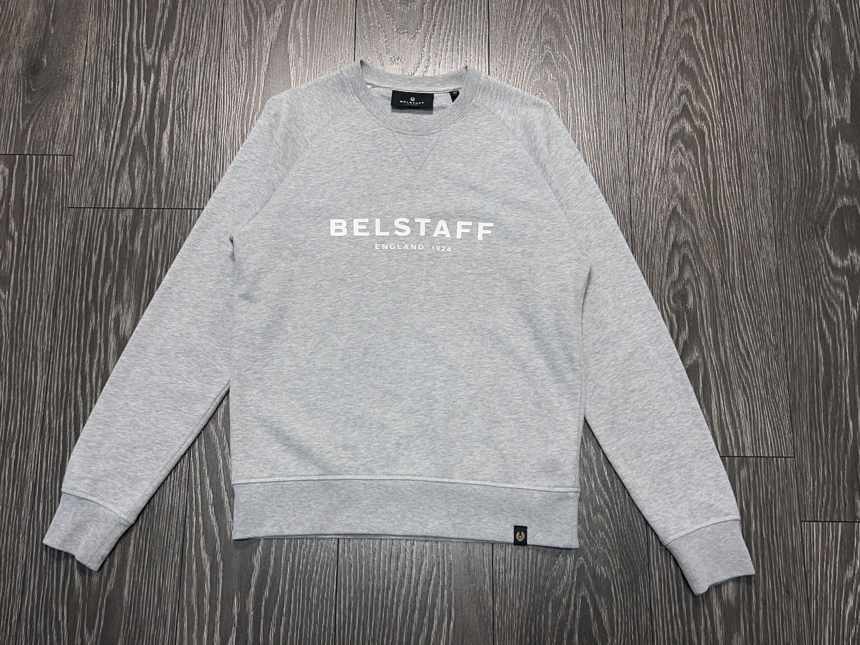 Belstaff England Big Logo Gray Sweatshirt Pullover Sweater Cotton Size US M / EU 48-50 / 2 - 1 Thumbnail