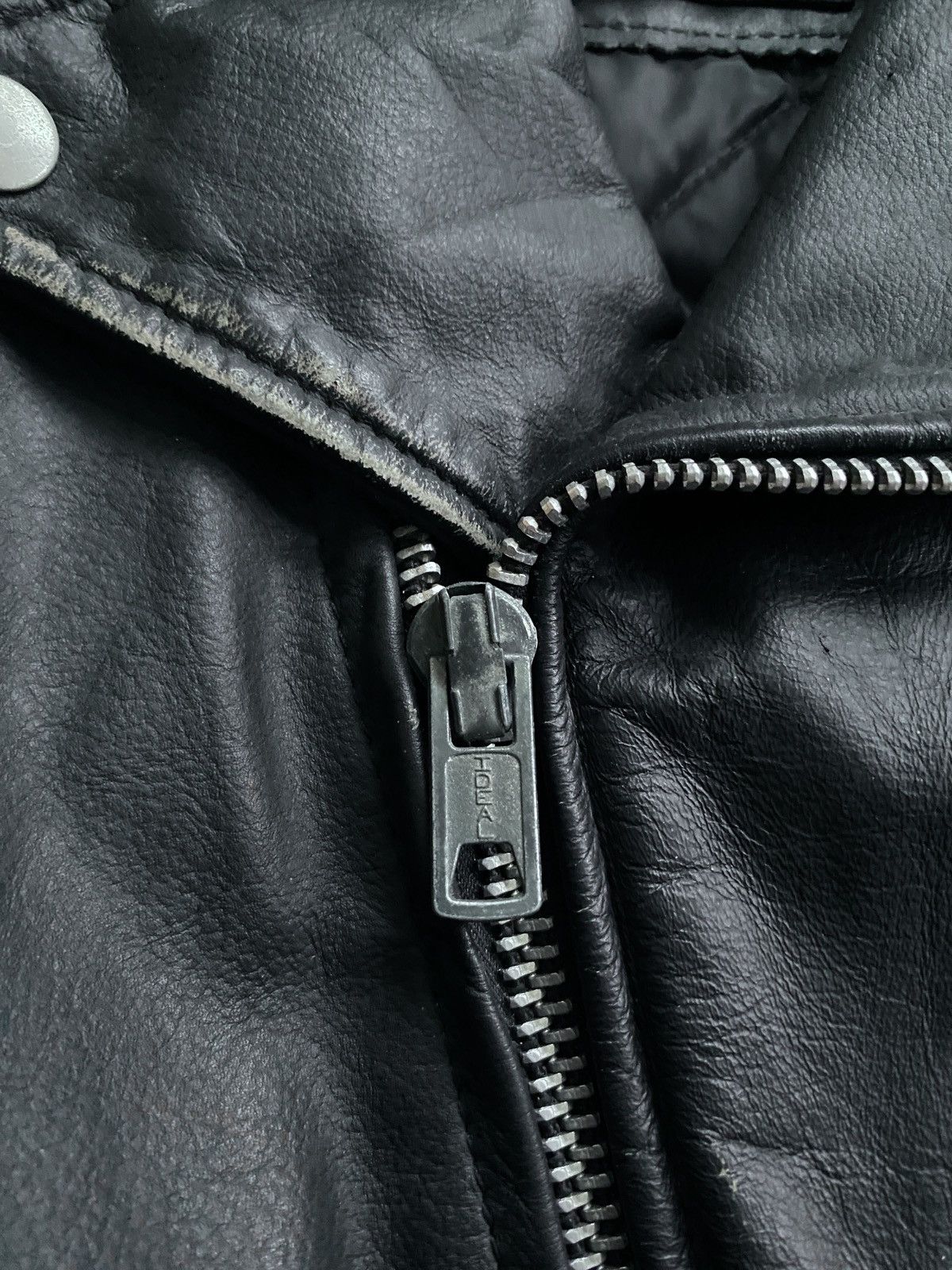 Cooper Vintage Brand Cooper Double Collar Leather Jacket 1970s Size US M / EU 48-50 / 2 - 11 Thumbnail