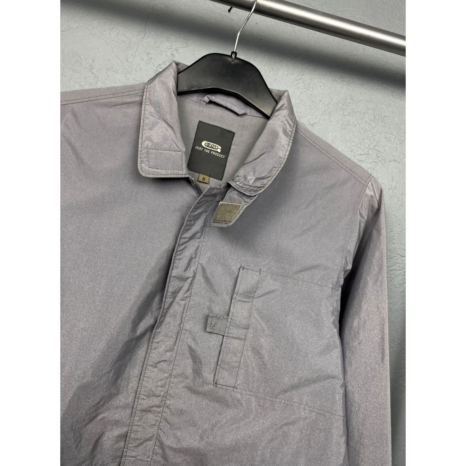 G-Star G Star Raw Vintage Nylon Jacket Mens S Gray Windbreaker Jacket Size US S / EU 44-46 / 1 - 2 Thumbnail