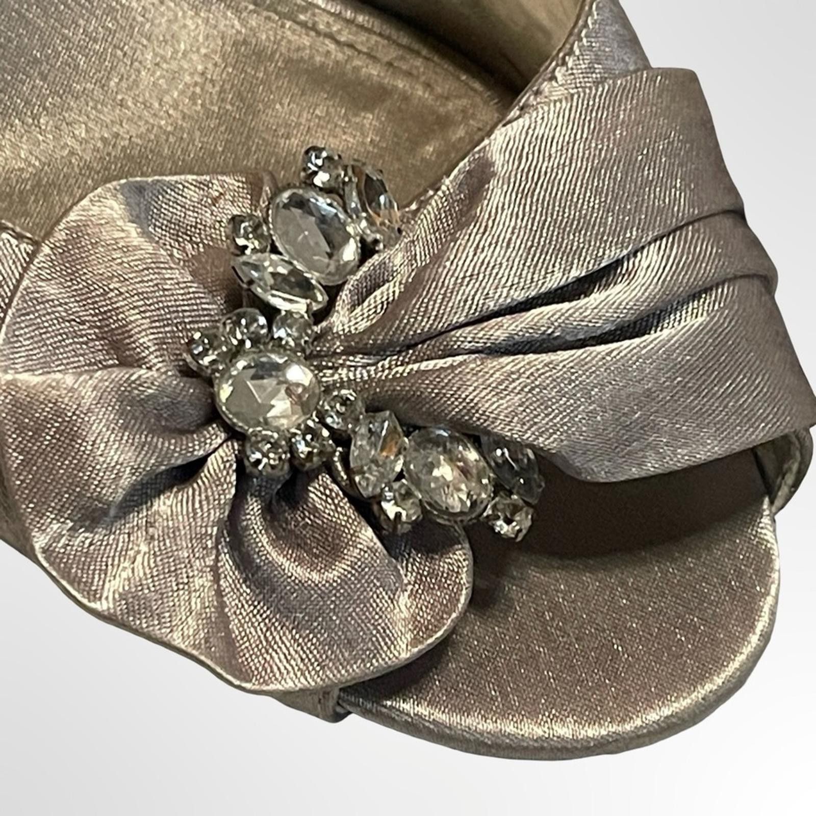 Other Lulu Townsend Metallic Slingback PeepToe Heels size 7.5 Size US 7.5 / IT 37.5 - 4 Thumbnail
