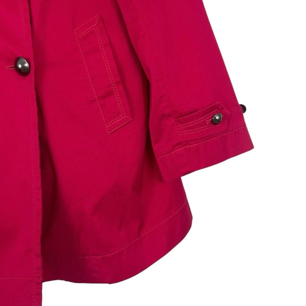 Tommy Hilfiger Tommy Hilfiger Vibrant Pink Button Down Collared Coat Size M / US 6-8 / IT 42-44 - 7 Thumbnail