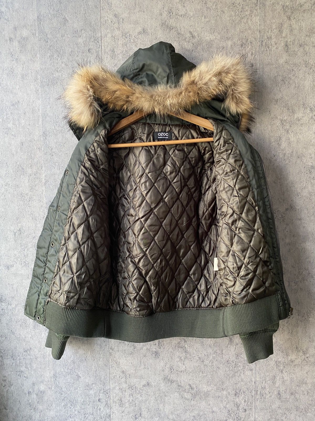 Japanese Brand Ozoc Japan Bomber Fur Hoodie Jacket Size US S / EU 44-46 / 1 - 8 Thumbnail
