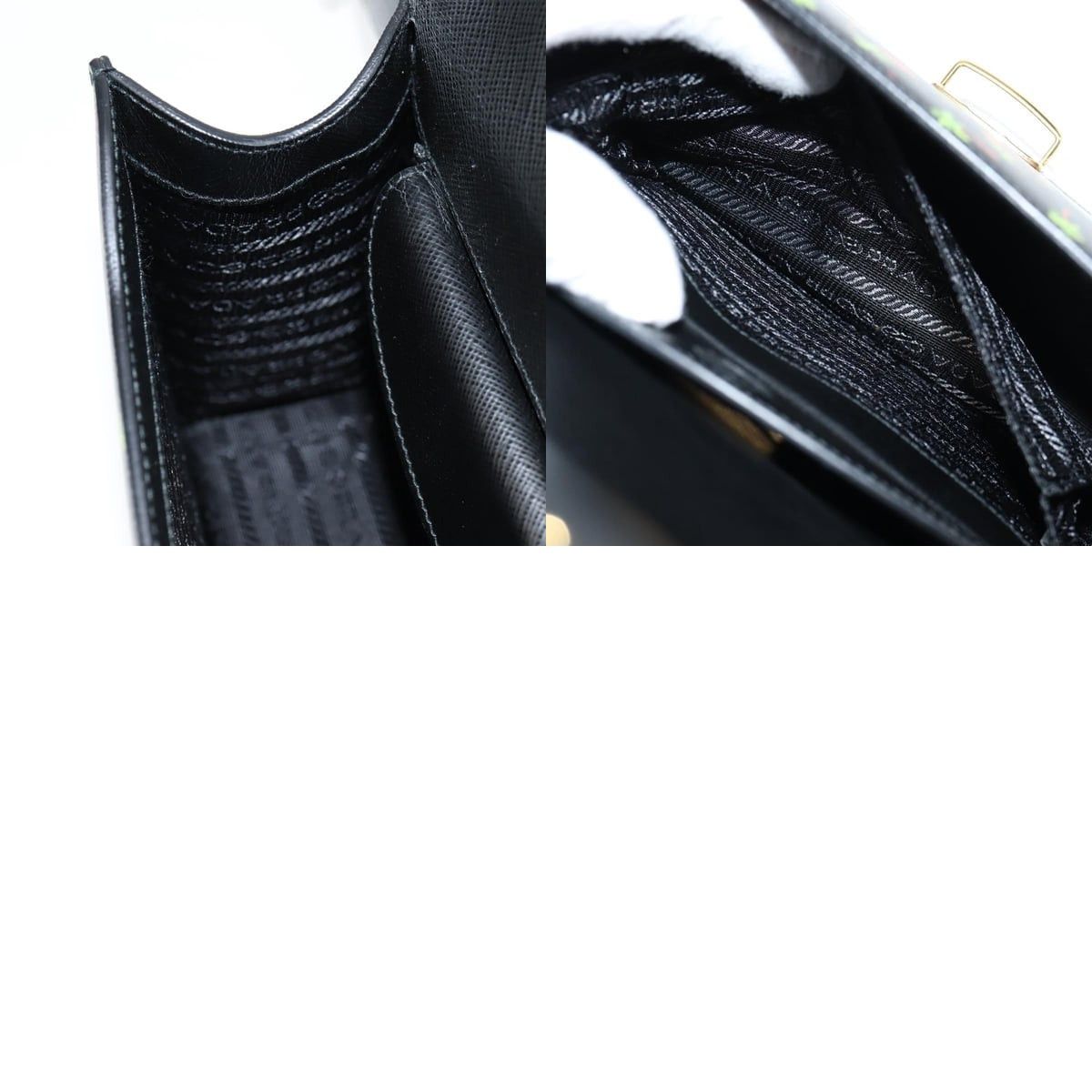 Prada PRADA Shoulder Bag Leather Black Gold Size ONE SIZE - 13 Thumbnail