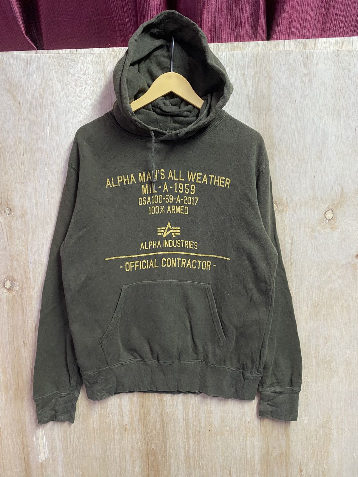 Alpha Industries vintage Alpha Industries sweatshirt hoodie Size US XL / EU 56 / 4 - 1 Thumbnail