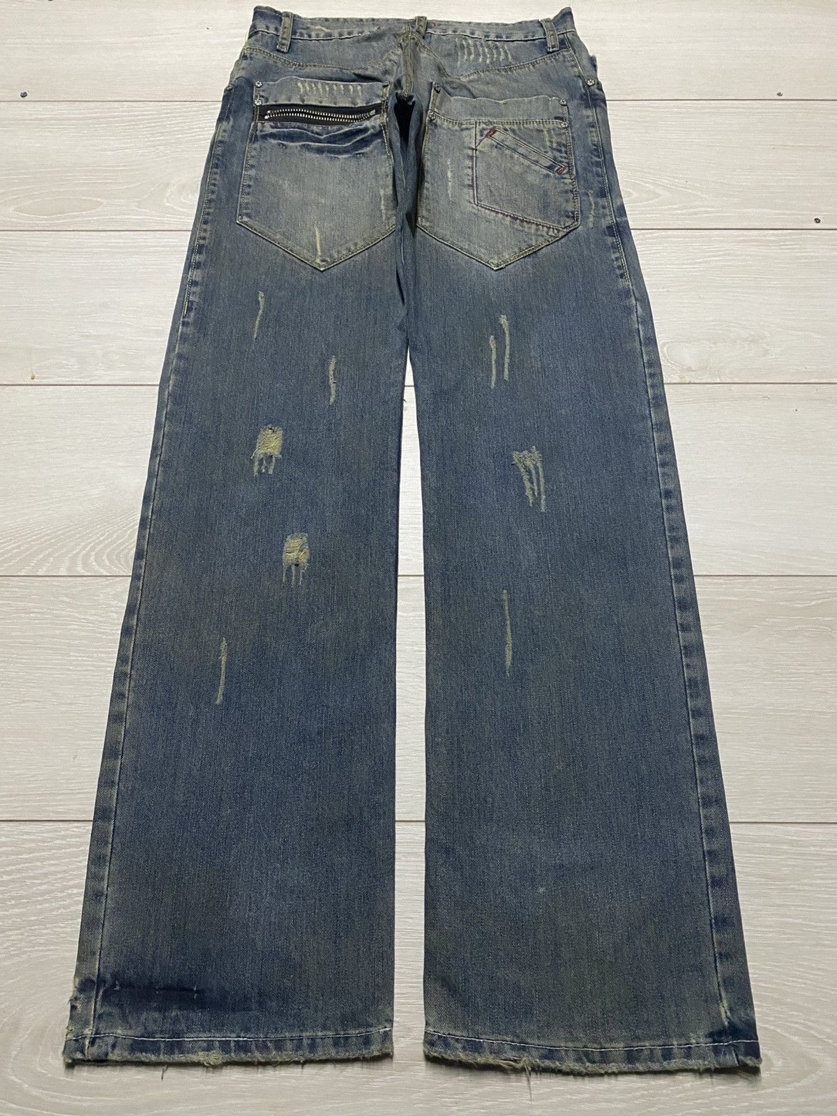 If Six Was Nine Takeshy Kurosawa State of the Art Denim Baggy Jeans Size US 30 / EU 46 - 2 Thumbnail