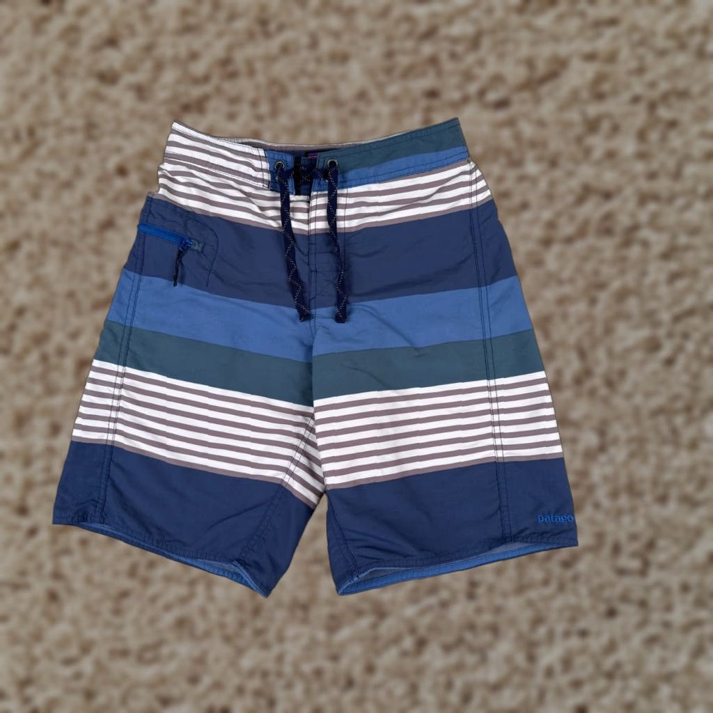 Patagonia Patagonia Board Shorts Mens 28 Blue Stripe Nylon 21" UPF Swim Trunks Beach Pockets Blaues? Size US 28 / EU 44 - 1 Thumbnail