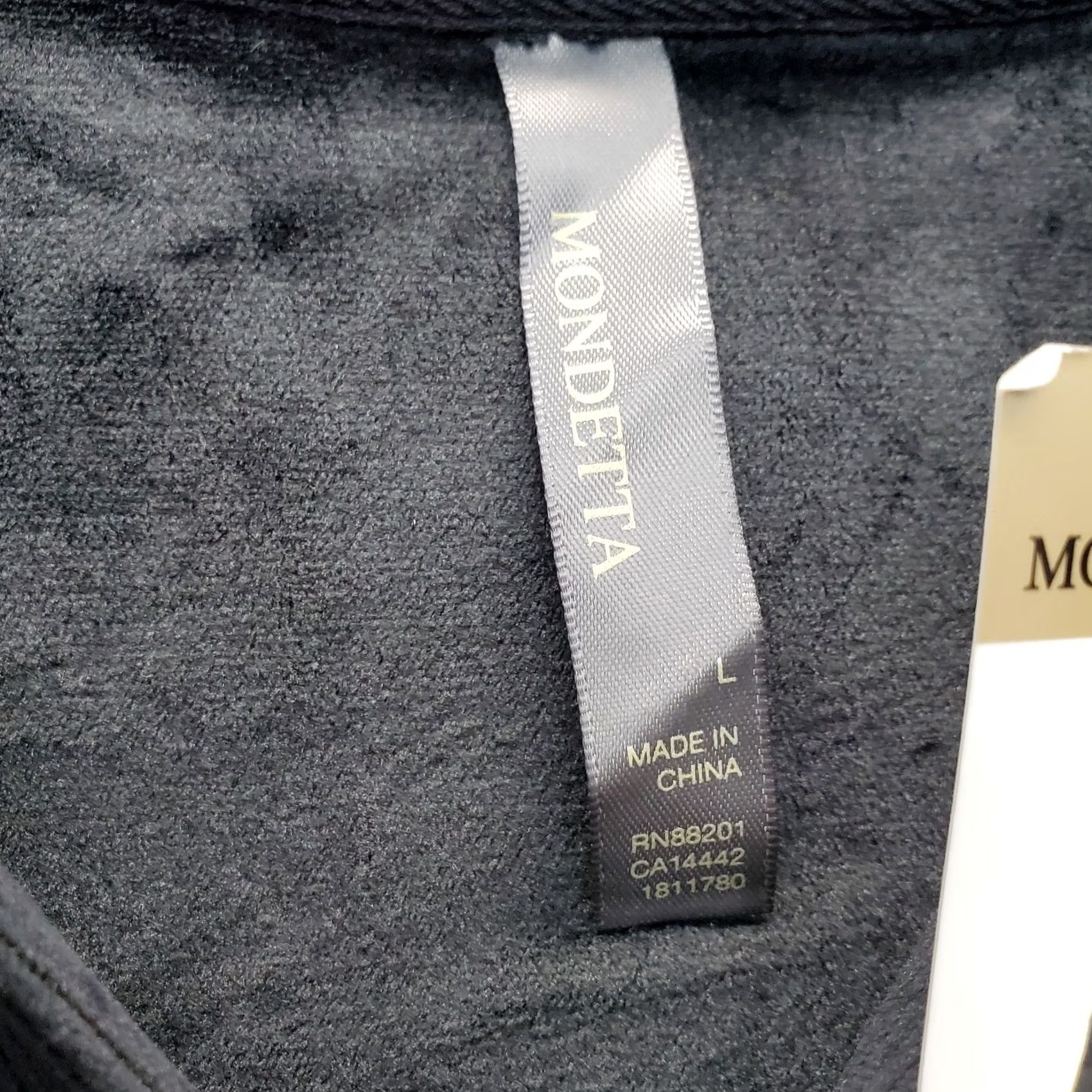 Vintage Mondetta Womens Corduroy Fleece Pullover Sweater Black L Shirt Size L / US 10 / IT 46 - 6 Thumbnail