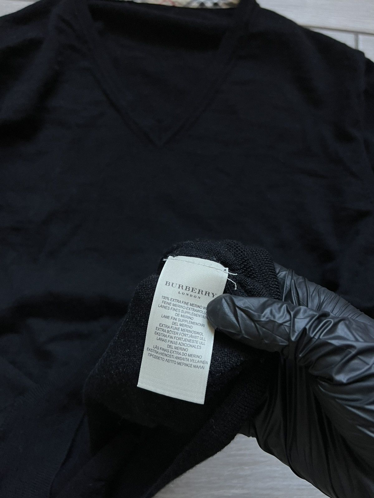 Burberry Vintage Burberry Sweatshirt Knit Black Old Money Size US L / EU 52-54 / 3 - 8 Thumbnail