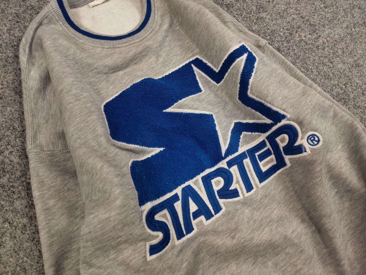 Starter Vintage Starter Blue embroidered Logo Crew Chek Sweatshirt Size US S / EU 44-46 / 1 - 12 Thumbnail