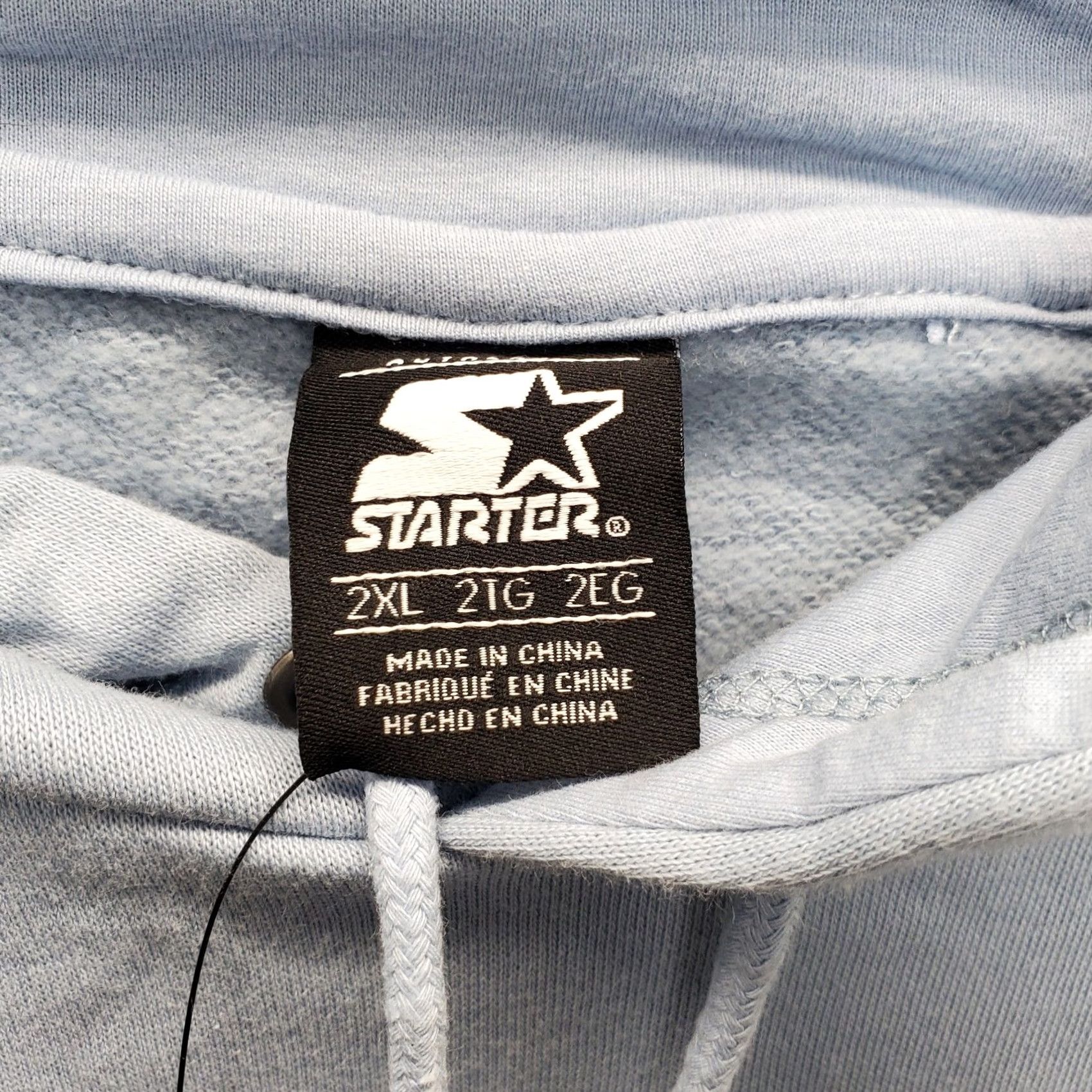 Starter Starter Hoodie Mens 2XL Blue Pullover Raglan Sleeve Kangaroo Pocket Fleece Lined Cotton Shirt Hoodie Size US XXL / EU 58 / 5 - 5 Thumbnail