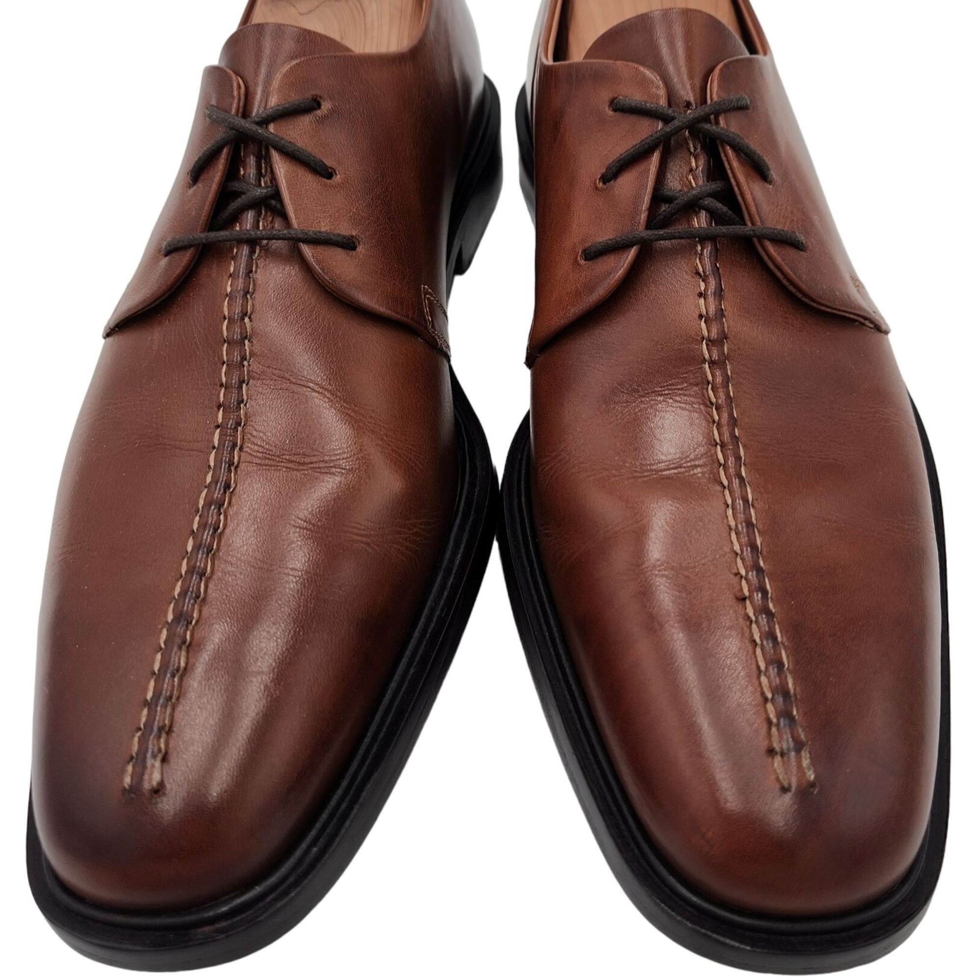 Cole Haan Cole Haan Beckett II Brown Leather Split-toe Derby Bluchers Size US 8.5 / EU 41-42 - 2 Thumbnail