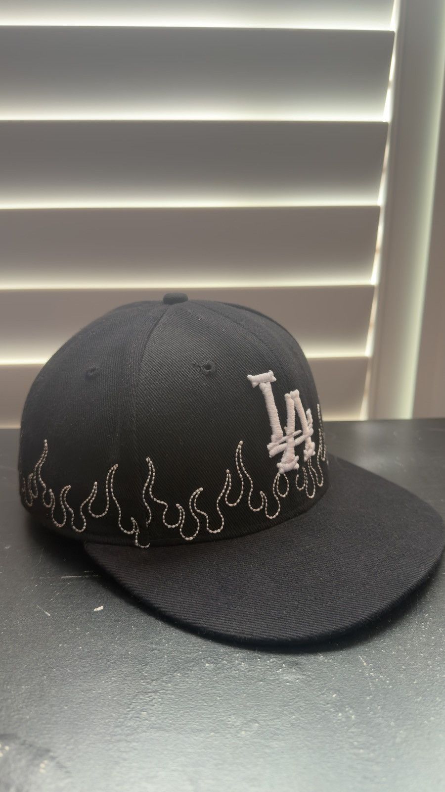 Other Loso NYC - LA Bones Sashiko Flames Hat SZ: 7 3/8 Size ONE SIZE - 1 Thumbnail