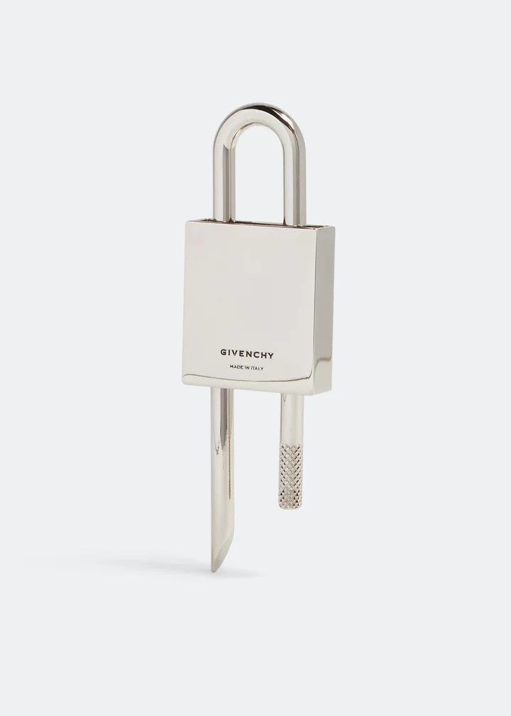 Givenchy o1n1vont0326 Size OS/4G Padlock Keyring in Silver Size ONE SIZE - 3 Thumbnail