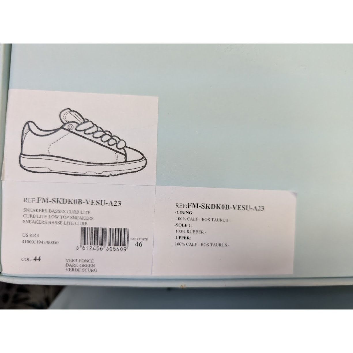 Lanvin o1rshd1 Curb Lite Low-Top Sneakers in Dark Green Size US 13 / EU 46 - 23 Thumbnail